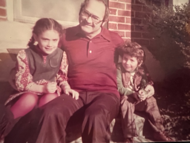 Dr. Lyna Atiyeh and Dr. Ghassan Atiyeh when they were young with their father Dr. Naim Atiyeh